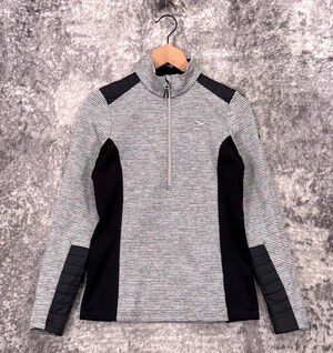 KJUS Sweatshirt 36 / Small Womens Midlayer Half Zip Fleece Hybrid Herringbone